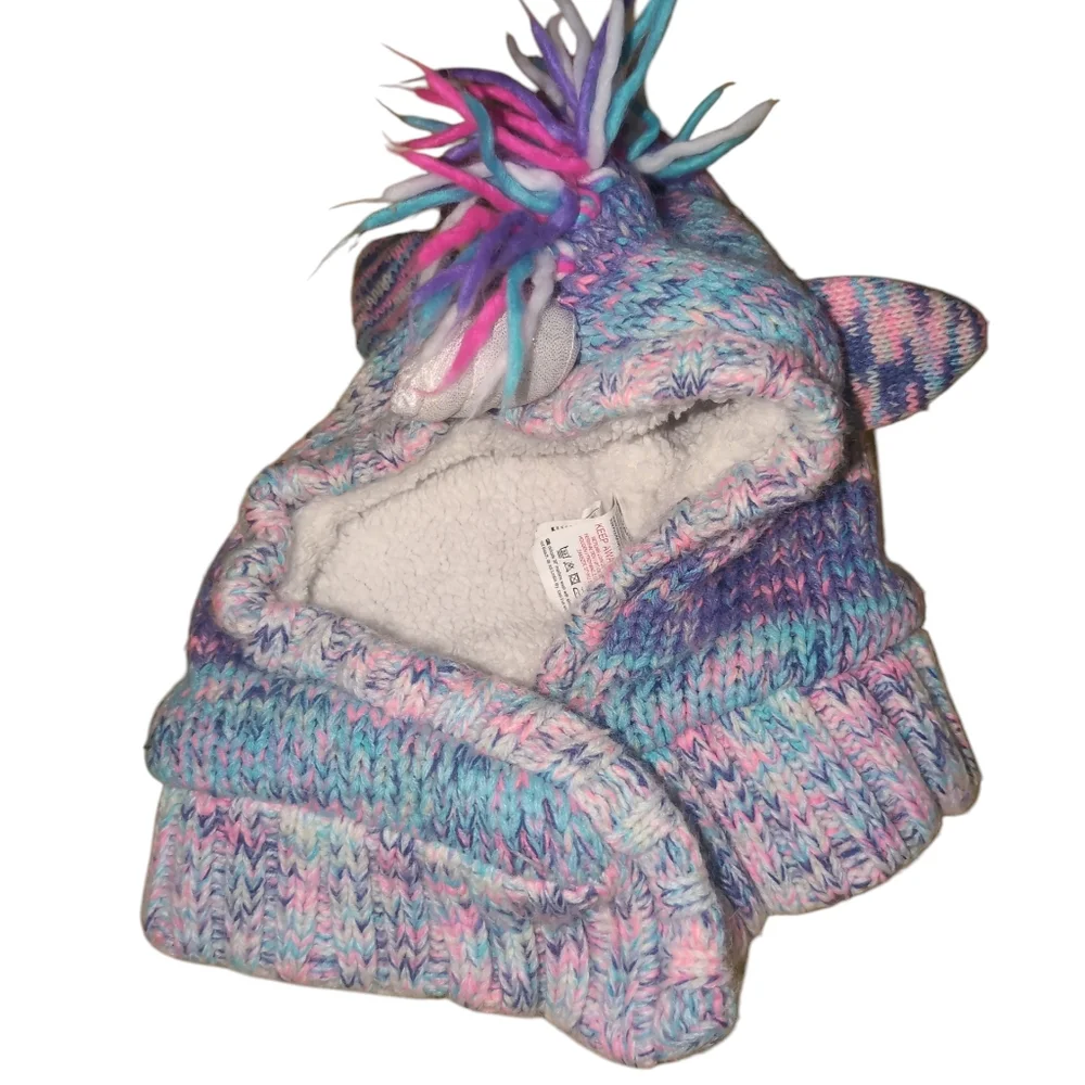 Mountain Warehouse Unicorn Knit Hat With Velcro Closure Small